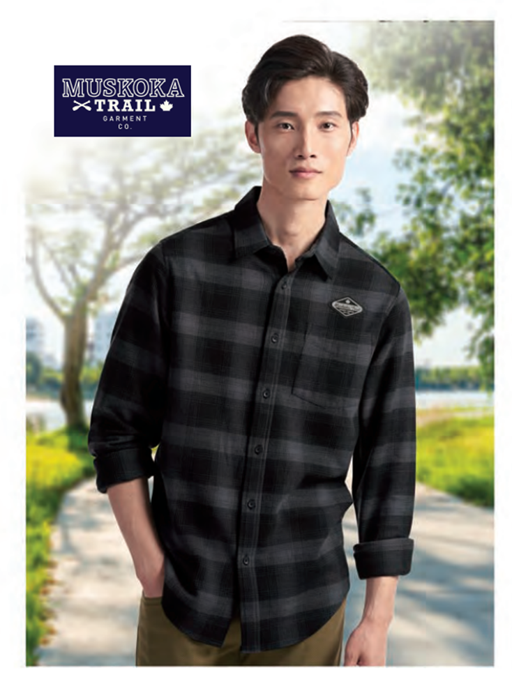 "CABIN" MEN'S Brushed Flannel Shirt. S04505