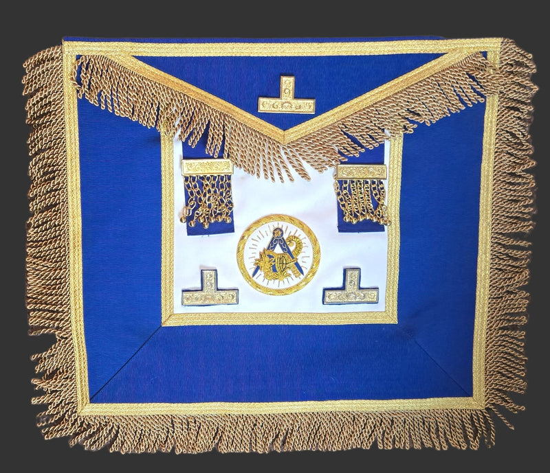 Very Worshipful Apron with soft gold fringes