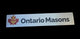 Ontario Masons Bumper sticker