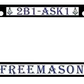 Masonic License Plate Frame