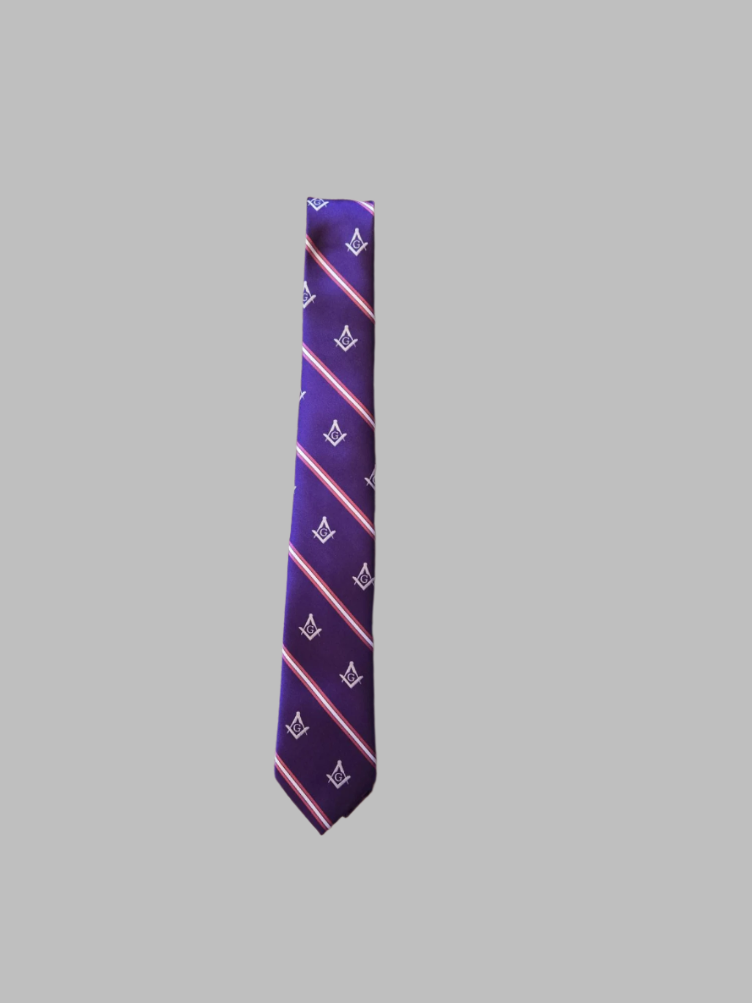 "Thin Style" Purple Masonic Tie